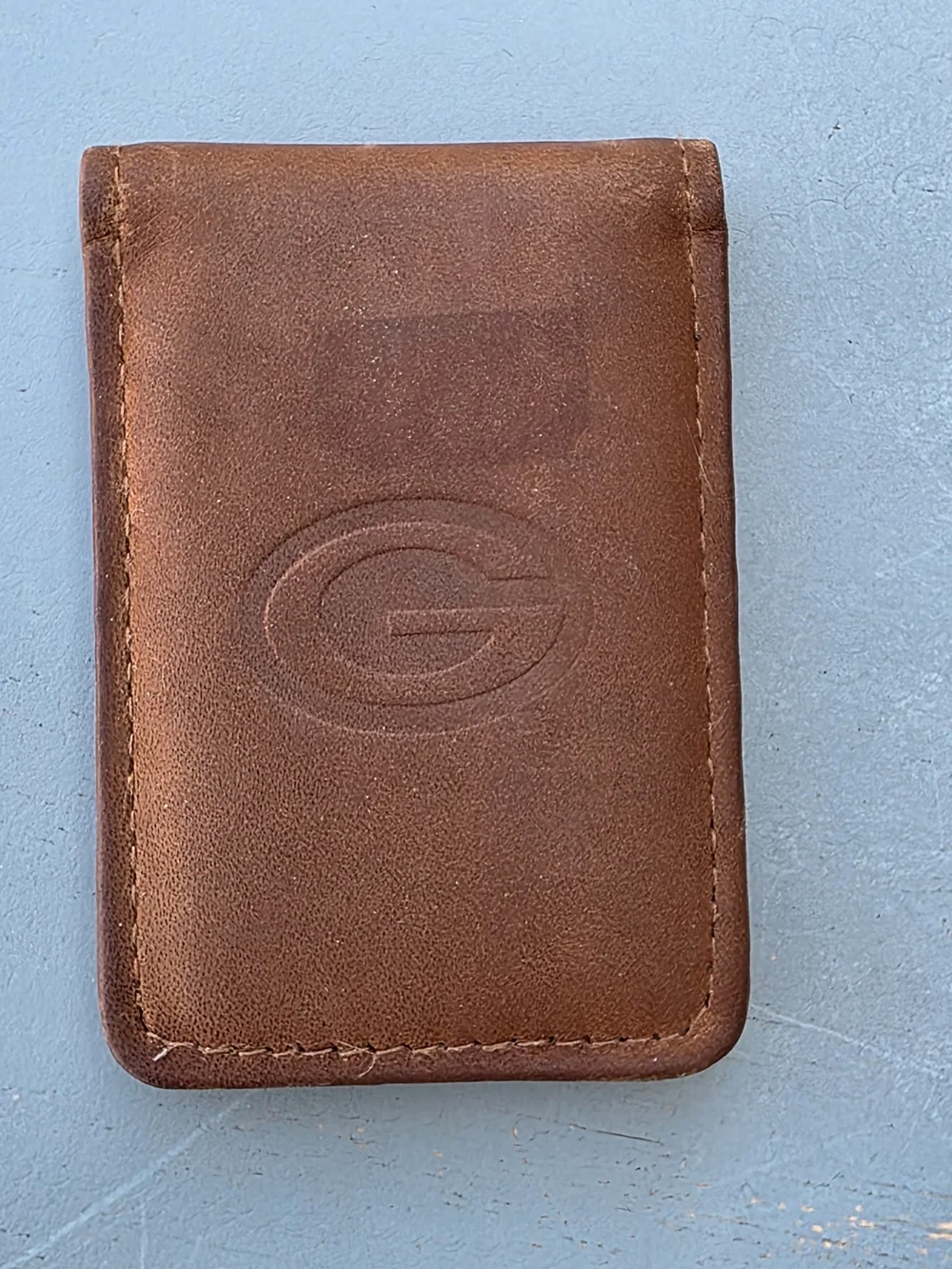 Green Bay Packers Genuine Leather Magnetic Money Clip Wallet